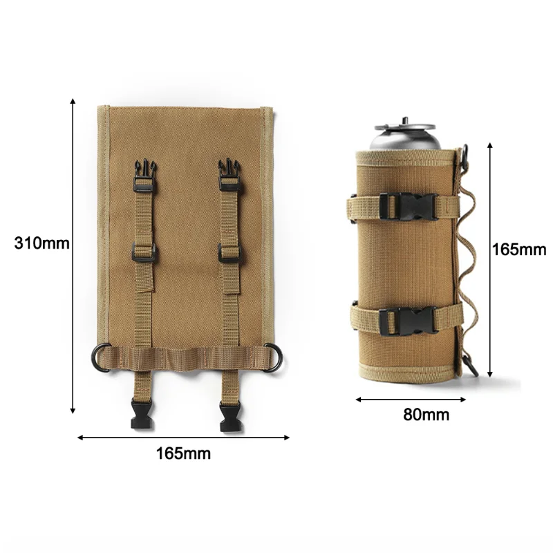 1000D Tear Resistant Waterproof Camouflage Oxford Cloth Gas Cylinder Tank Cover 450G Gas Canister Cover Protector