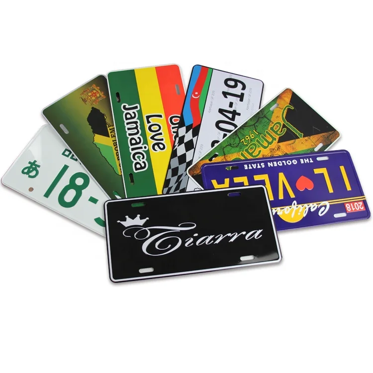 Customized High Quality Metal Car Aluminum License Plate For Decoration