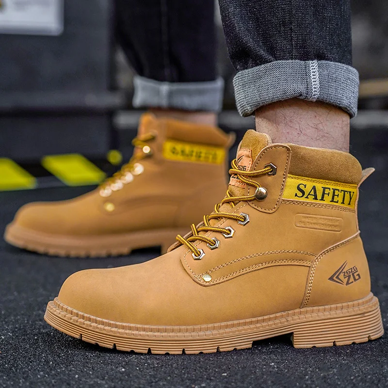 Hot Other Sale Kavlar Insole Yellow Safety Boots For Working At Low Prices