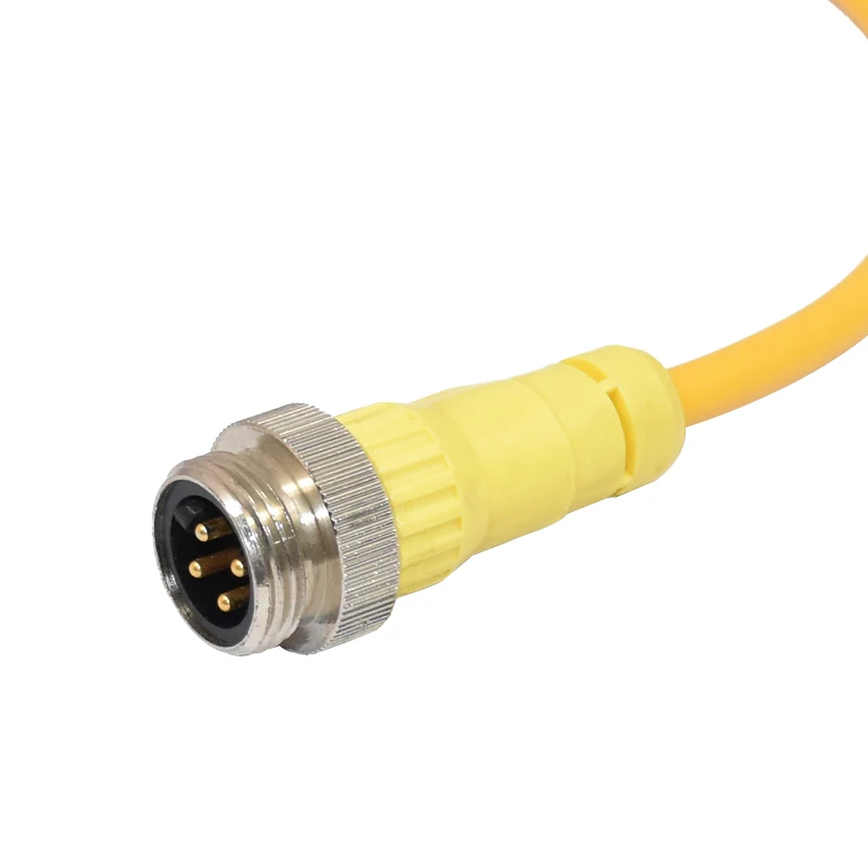 Waterproof IP67 Custom colour Yellow/Orange Cable Automation M12/M8/M5 7/8 electrical connector for customized solutions