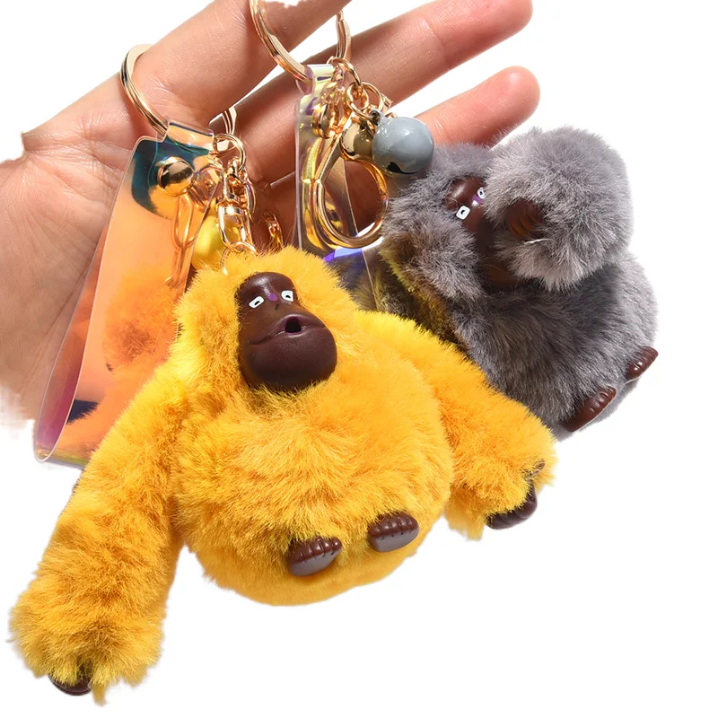 Good Quality Plush Keychain Monkey Students Schoolbag Toy Plush Keyring Gorilla Toy Small Gift Dolls