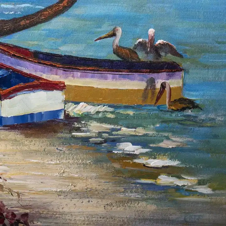 Cuadros landscape handmade acrylic Decorative coconut tree seascape oil painting