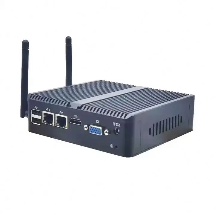 Fast Delivery J1900 mini pc nuc DDR3 dual display 1*HD+1*VGA 2COM 2LAN fanless J1900 desktop mini pc computer PC