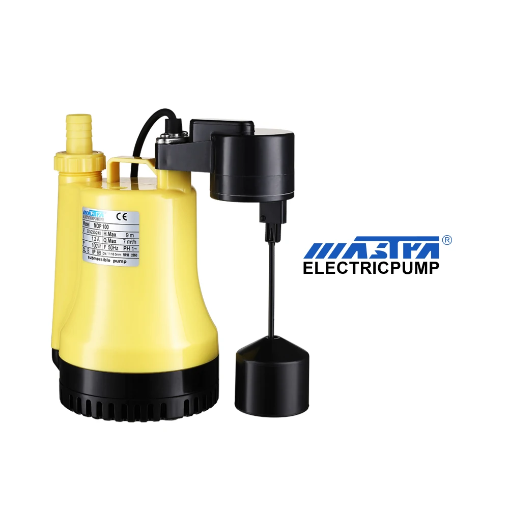 MASTRA 100W plastic impeller garden fish pond water supply drainage pumps price sewage submersible pump