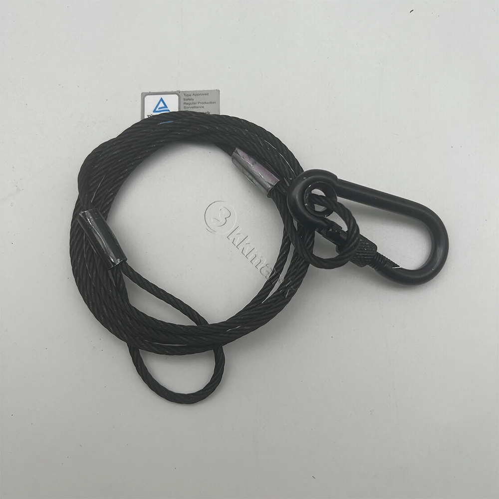 Factory Custom length Steel Cable Suspension Thimble Eye Steel Wire Rope Slings (NO PVC cover) black safety cables wires