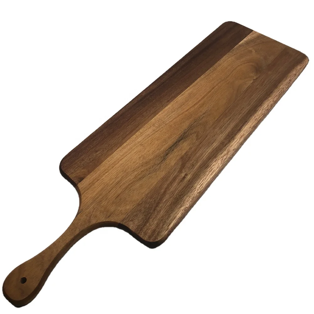 
wholesale custom shape acacia wood rectangle cheese cutting board set with handle 