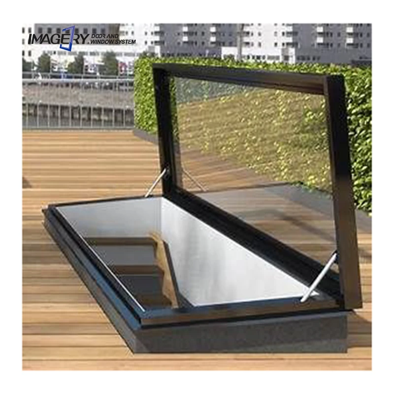 Wholesale Modern Standards Smart Skylight Windows Tempered Glass Burglar Proof Windows Soundproof Features Vertical Aluminum