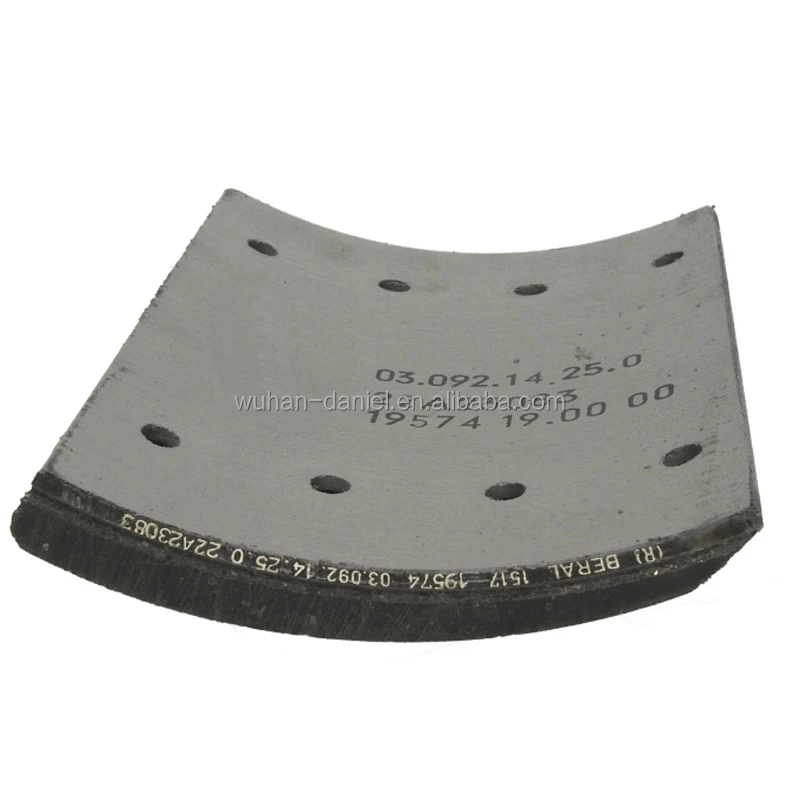 Heavy Duty Truck Semi Trailer Spare Parts Bus Brake Lining For BPW 19574