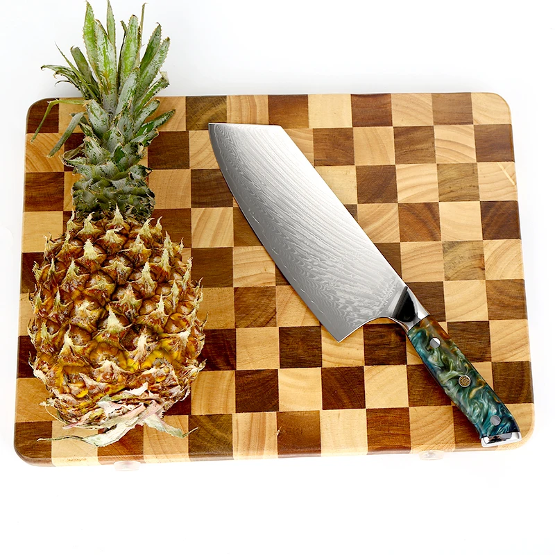 Acacia wood with rubber wood Cutting Board for Kitchen Cheese Charcuterie Board Thick Chopping Board