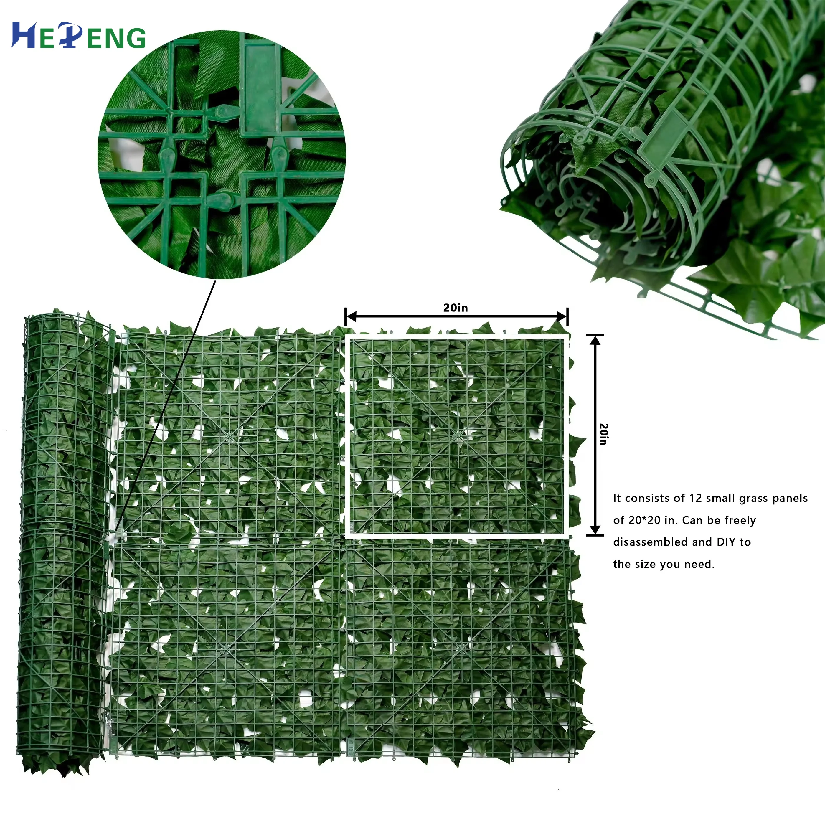 Artificial IVY Privacy Fence Garden Decoration 1X3 M Privacy Screen Balcony Artificial Leaf Fence Simulation Green Plant