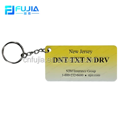 Custom Logo Metal  Tin Car Plate Keychains
