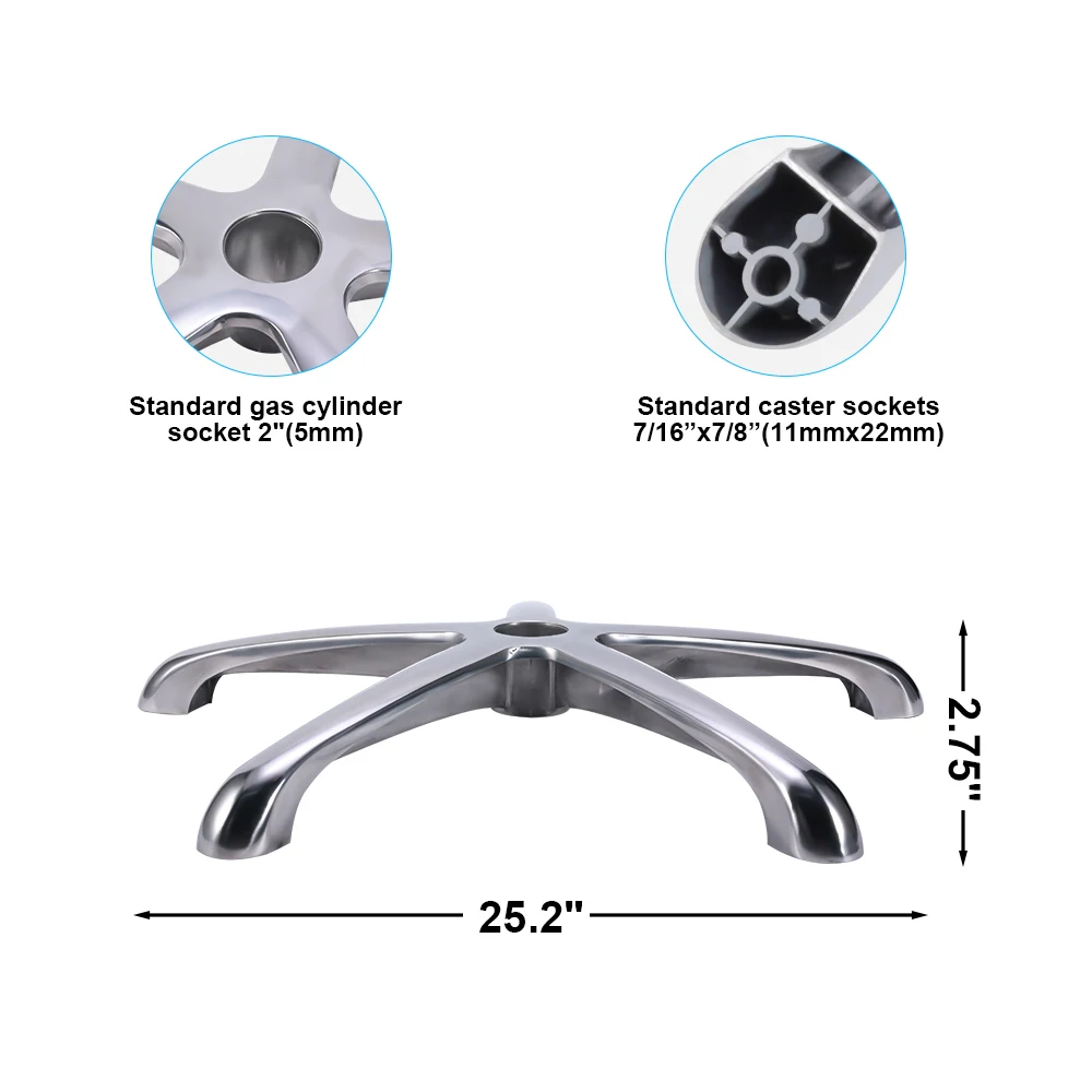 KEDE High-Quality OEM ODM Modern Accessoires Metal Chair Base Office Chair Base Swivel Base for Chair