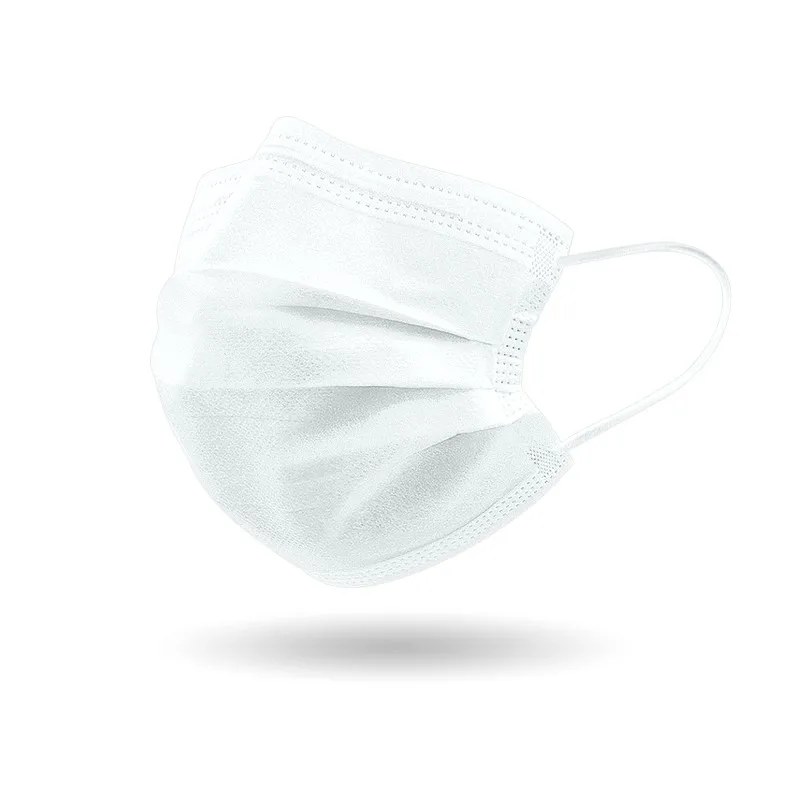 
3ply Earloop Fashion Materials kids facemask Non Woven 3-ply Non-woven masque 50pcs Disposable 3 Ply child white Face Mask 