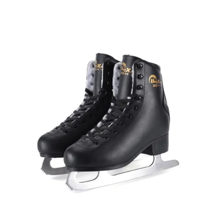 
PVC children and adult warm and velvet figure ice skate for beginners 