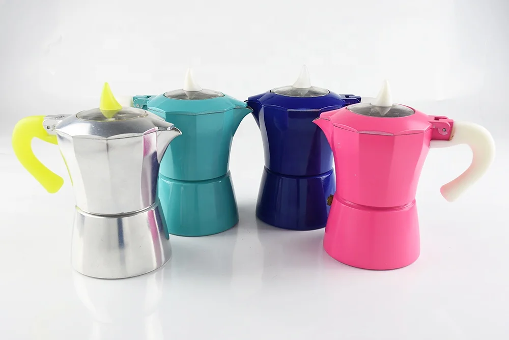 
Customized Espresso 3 Cup Coffee Maker Mocha Pot 