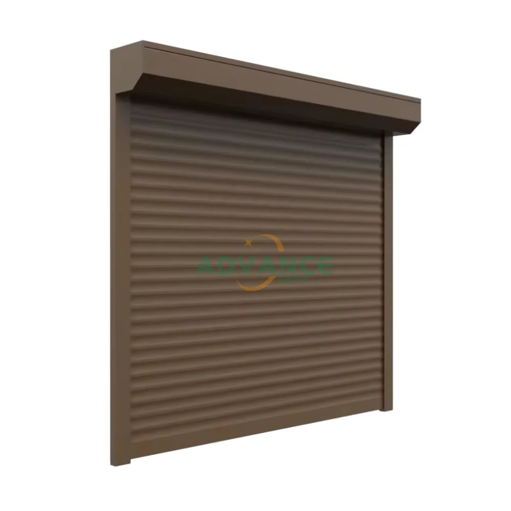 2025 ADVANCE  Modern design black color wind proof automatic Aluminum garage security roll up shutter door