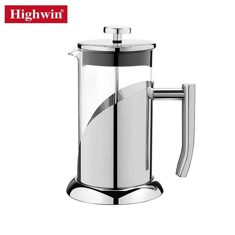 Stainless Steel Coffee Plunger Borosilicate Glass French Press Coffee Maker