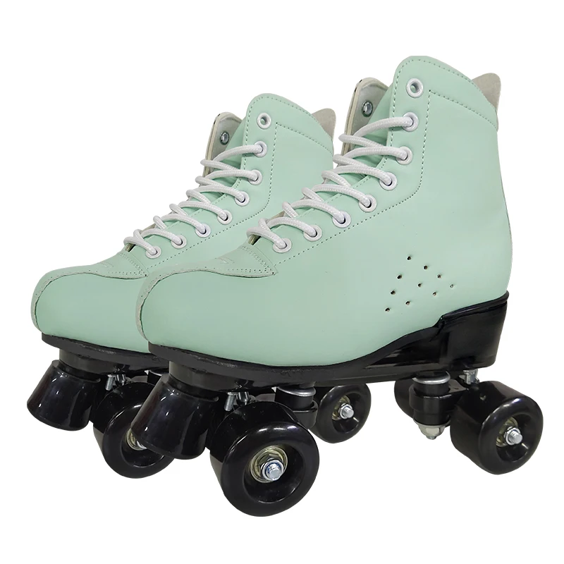 
Hot Selling Good Quality Double Row Leather Cheap Roller Skate Shoes 
