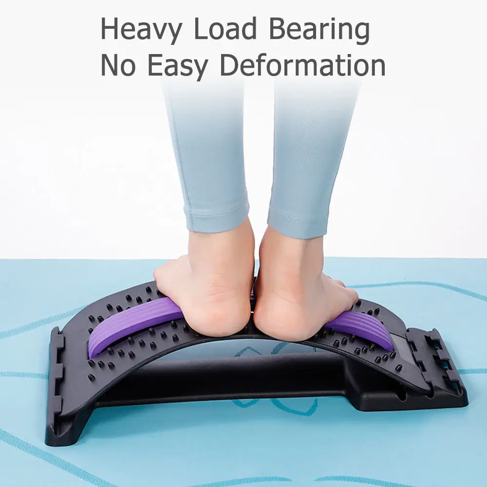 Customizable Orthopedic Adjustable Spine Board Lumbar Stretcher Back Stretcher 4-Levels Back Cracker Pain Relief Device