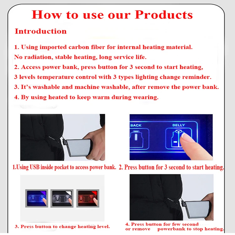 Куртка Мужская зимняя с Usb-подогревом