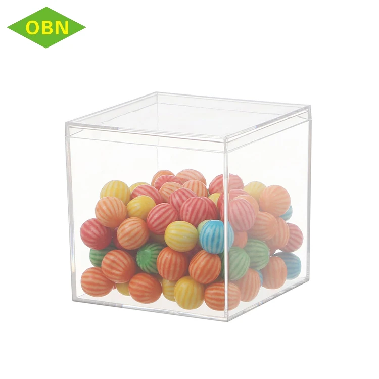 Недорогие маленькие прозрачные акриловые коробки для конфет с крышками