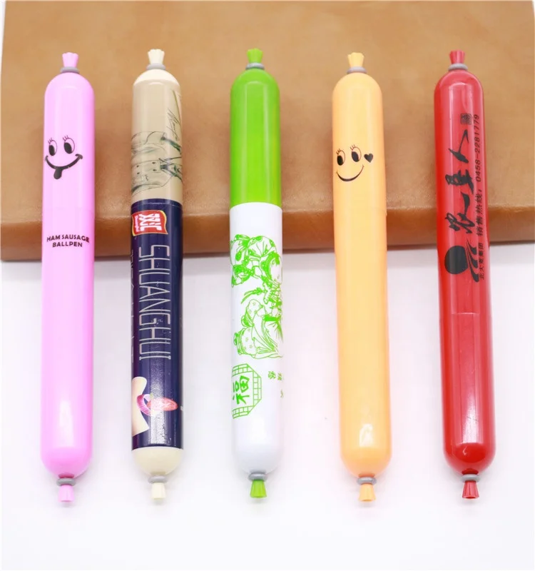 
Supermarket promotions cheap ham sausage shaped plastic 3d pen cartoon ballpoint pen 