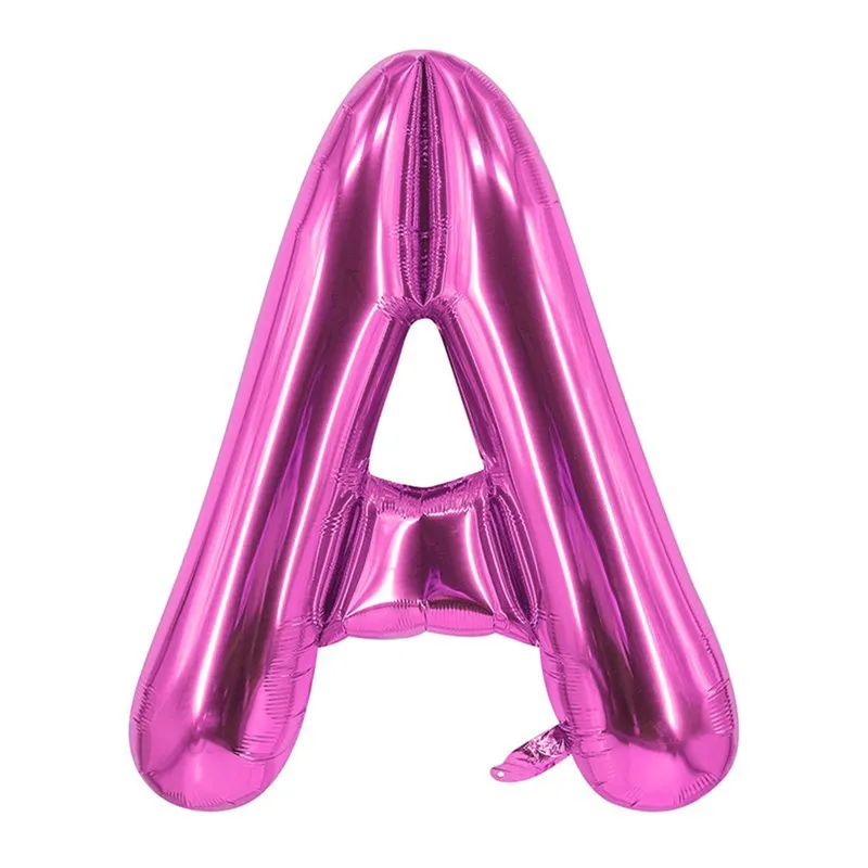 Party Supplies 16 Inch Pink Foil Alphabet Ballons Printed Happy Birthday Letter Balloons