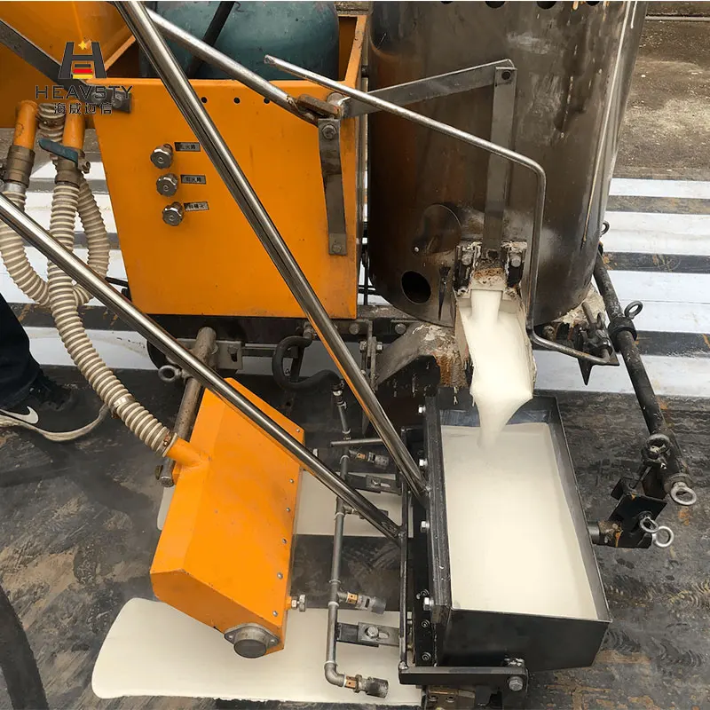 Driving Type Double Lines One Time Painting Hot Paint Ride on road marking machine, manual operated road marking machine