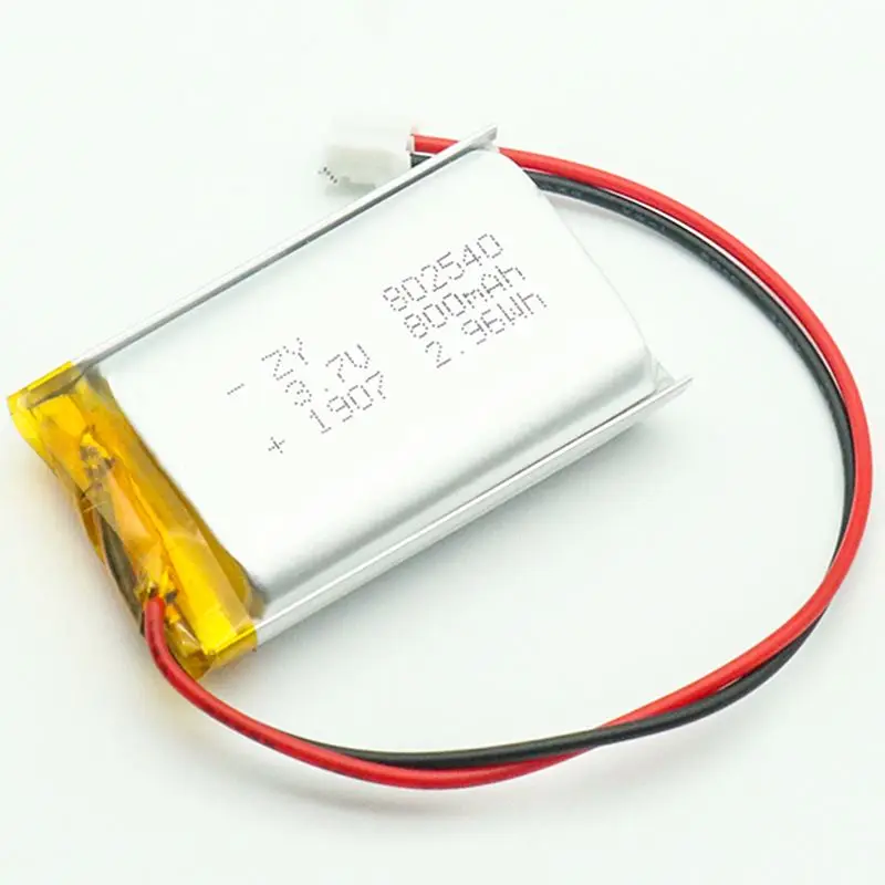 
China Manufacturer 3.7V 802540 800mAh 600mAh Lipo Battery Baterias De Litio 