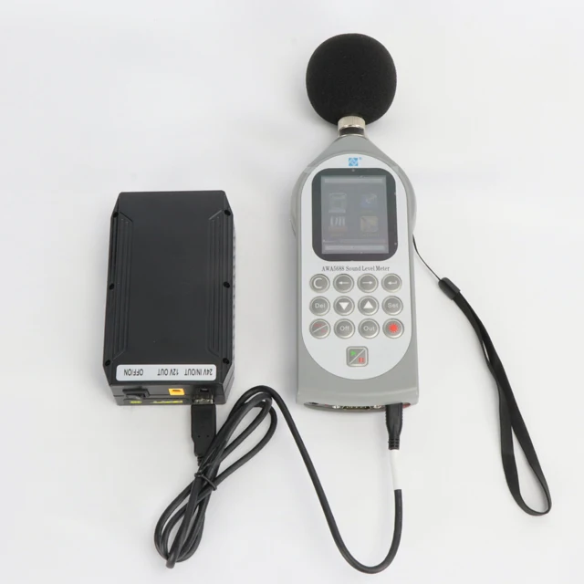 Цифровой измеритель уровня звука AWA6228 +, диапазон калибровки 25-140 dBA, bluetooth, цифровой измеритель уровня звука