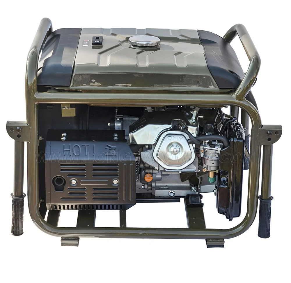 5 kw 5kVA 6kw 6kVA 7kw Power Silent Portable Petrol Gasoline Generator with Ohv 4 Stroke, Air-Cooled, Single Cylinder Gas Engine