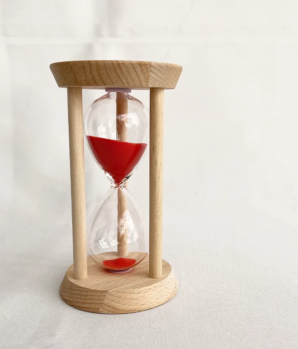 Mini Birthday Party Gift 3 Minute Portable Wooden Timer Sand Hourglass for Children