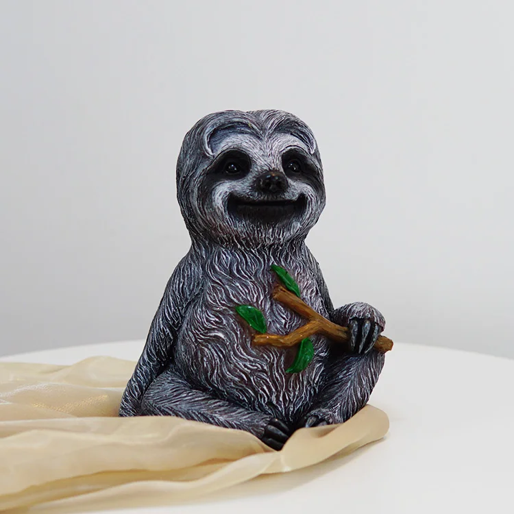 Best selling hand-made exquisite eco-friendly sloth animal  resin crafts   home decoration holiday  kit set epoxy mo