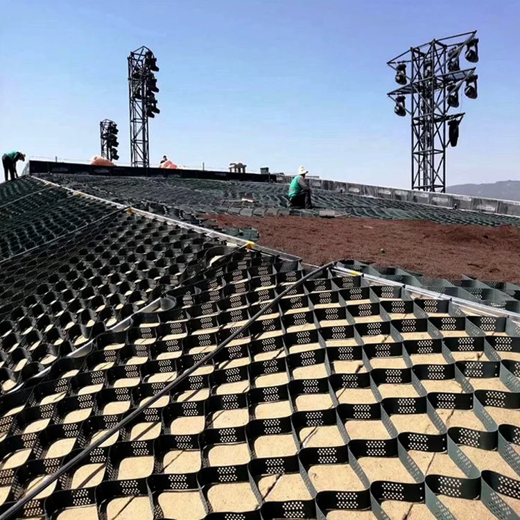 ZCWY HDPE geocells plastic geocell gravel grid hdpe geocell for retaining wall road construction