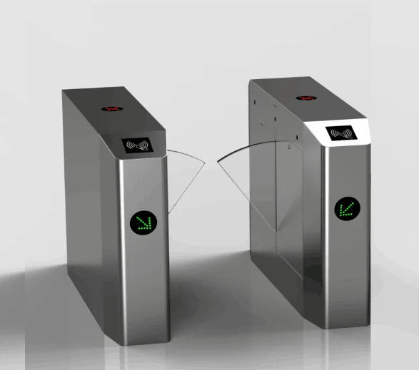 Automatic Retractable Flap Barrier Turnstile Gate RFID Card Access Control Swing Type Drop Arm Barrier for Entrance & Exit