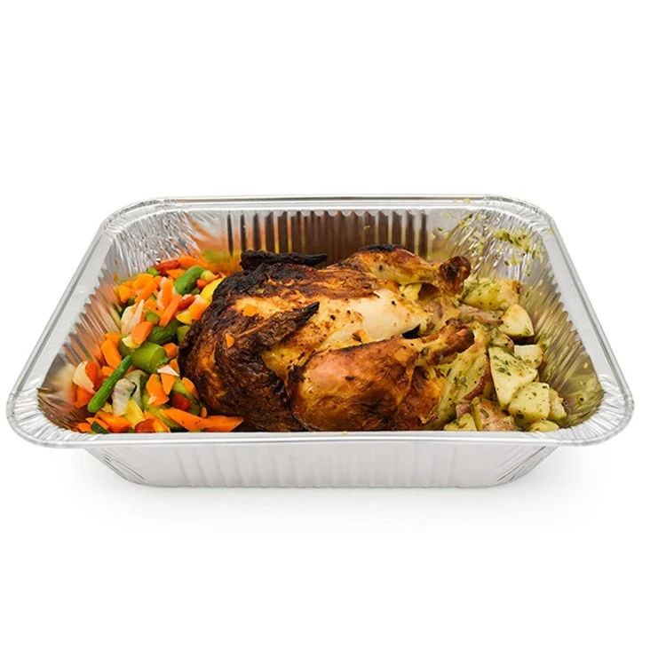 
Half Size Foil Pans with Lids 9x13 Aluminum Pans with Covers Disposable Food Containers With Dome Lid 