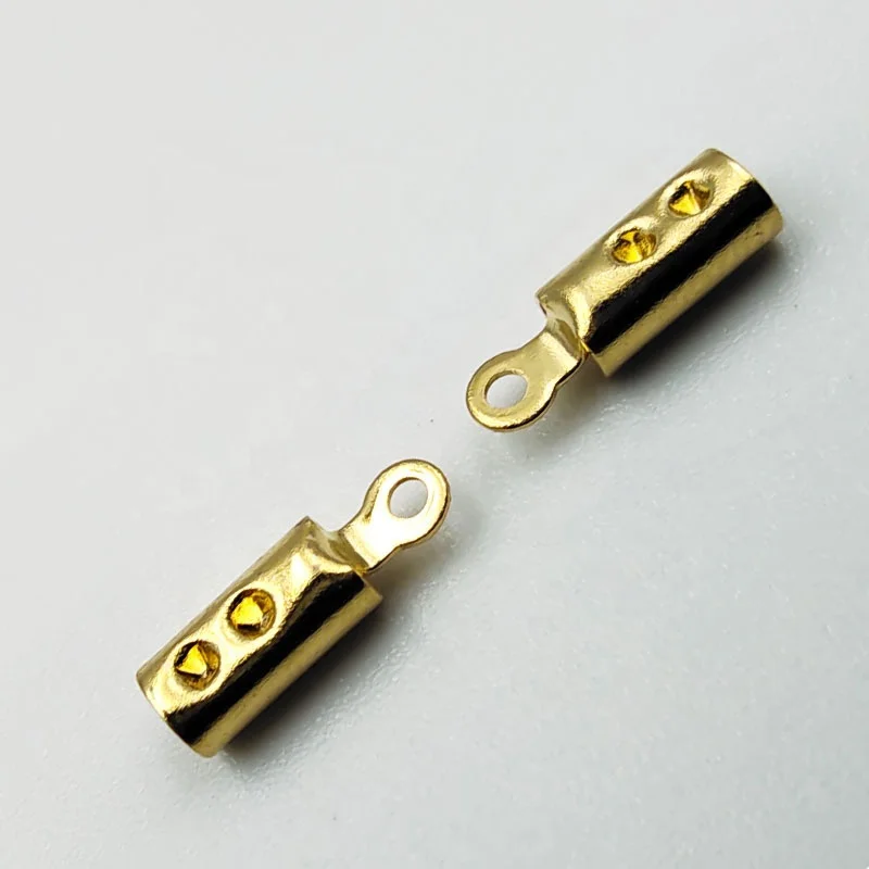 Stainless Steel Jewelry Making Accessories Connectors Jewelry Steel cord leather end caps beads