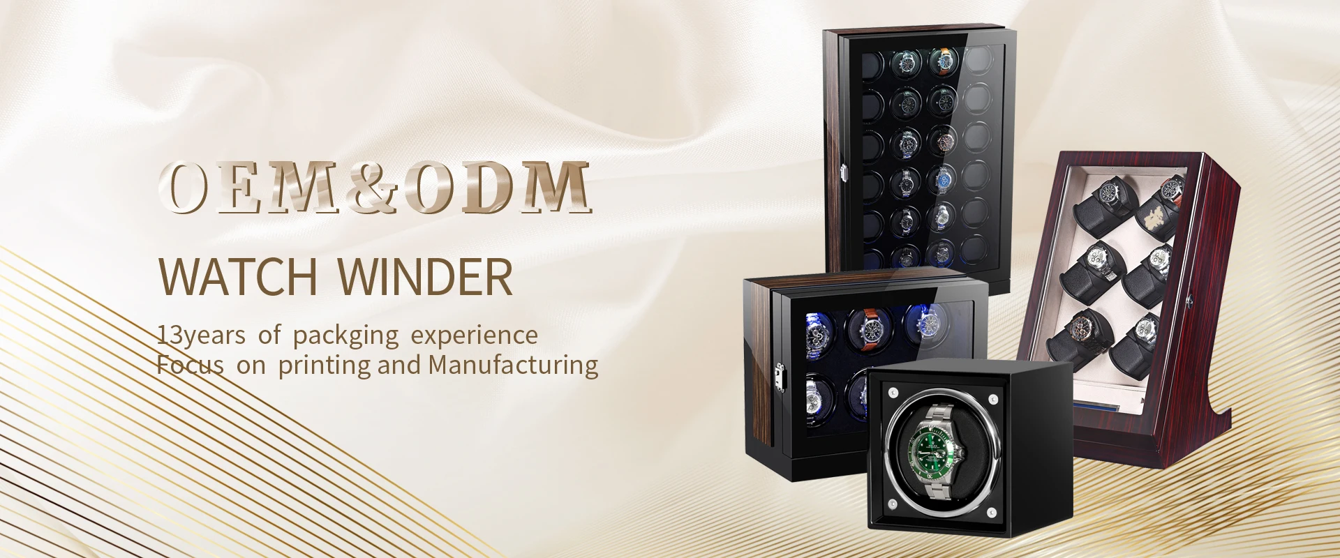 Single Automatic Watch Winder with high gloss piano paint Luxury Case Box