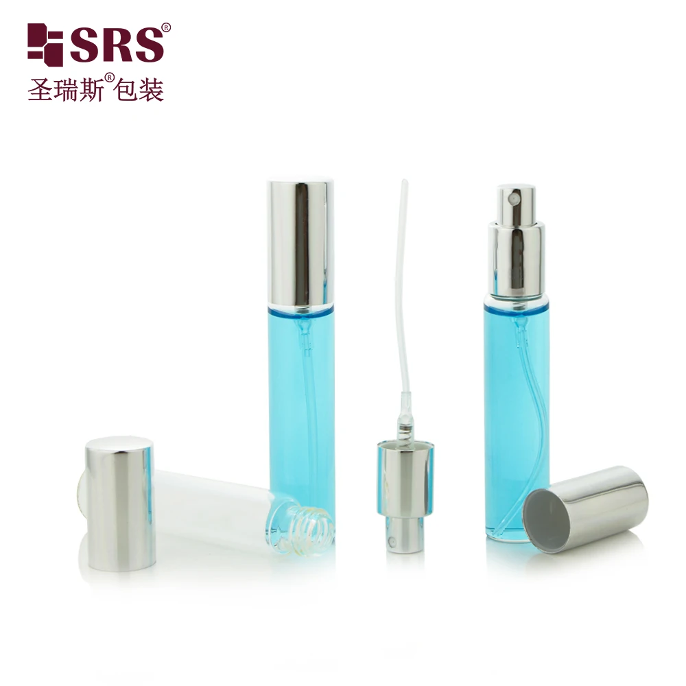 Round Shape Clear 10ml Glass Spray Bottle Travel Size Perfume Essential Oil Fine Mist Spray Bottle