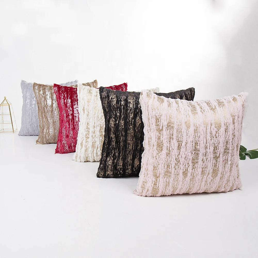 Cushion Cover 43*43cm Soft Sofa Pillowcase Pillow Cover Nice Fashion Modern Custom Decorative Dome Decor Foiled Gold Silver 1pc