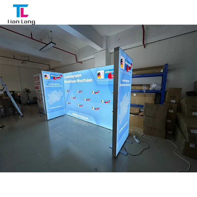 Wholesale Quick Setup 10x20ft Pop Up Backlit Backdrop SEG Trade Show Display Stand Exhibition Equipment Advertising Lighting Box