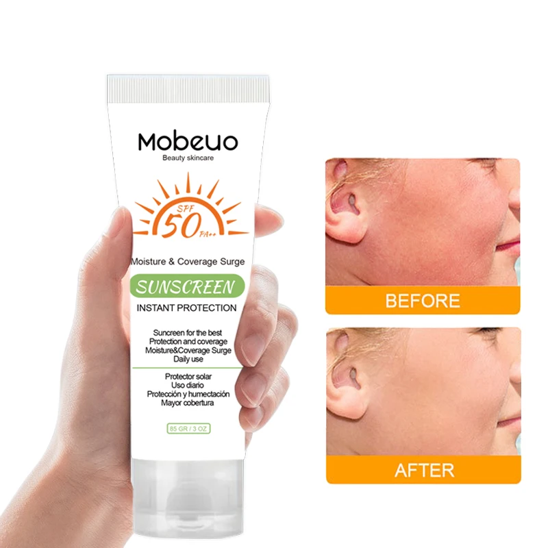Отбеливающий солнцезащитный крем SPF50 + PA +++ легкий натуральный экстракт цинка для лица