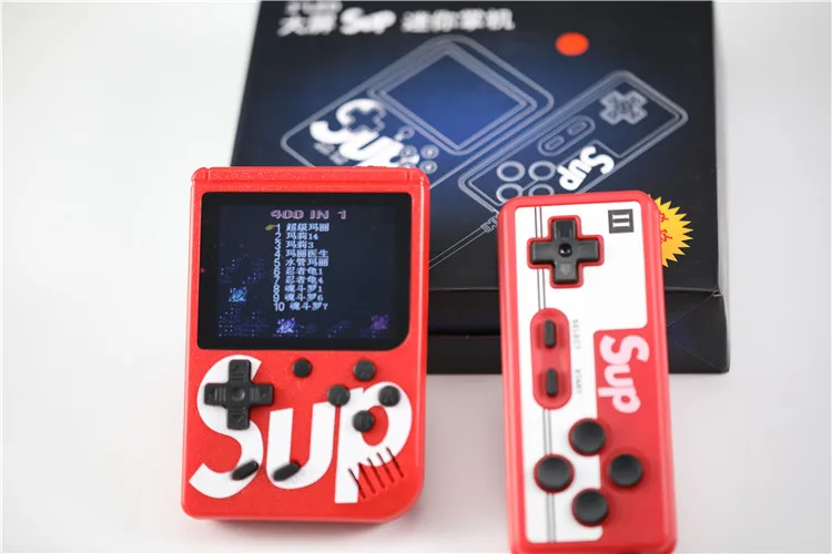  Портативные мини-консоли для видеоигр SUP Box 400 В 1 игры с двойным