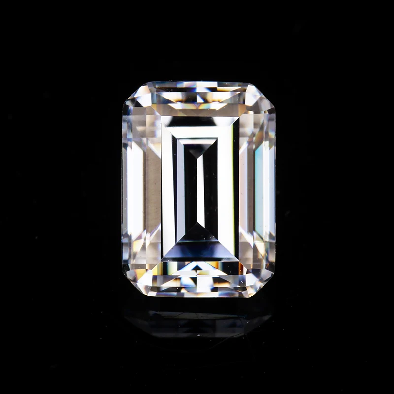  Испытанный положительный камень с муассанитом starsgem 3 карата изумрудная огранка