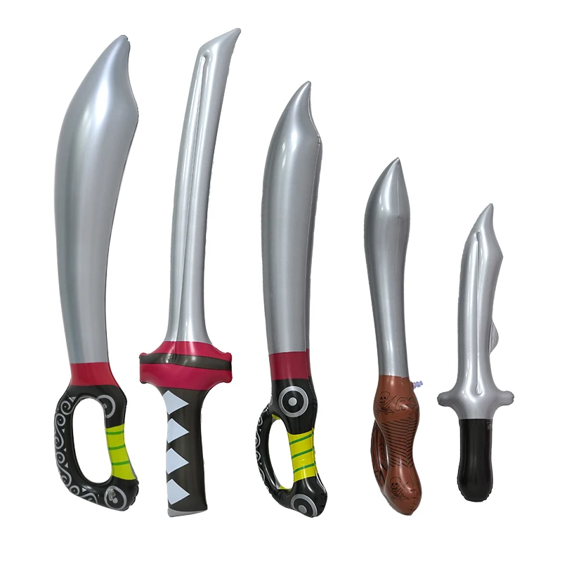 Inflatable Sword Halloween Costume Accessory Birthday Party Favor Pirate Theme Inflatable Knife Toy