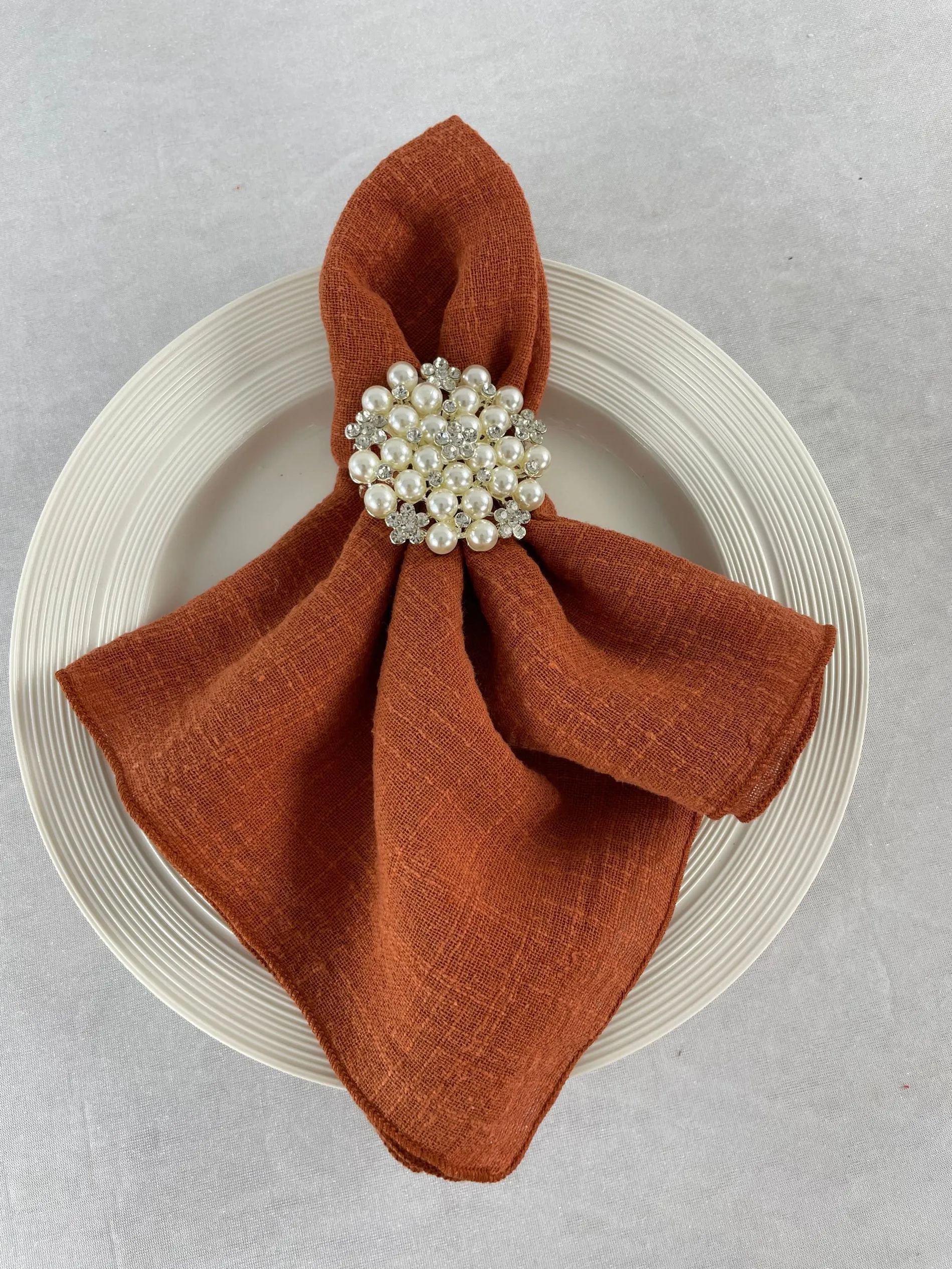 TS010 Table cloth napkins hand embroidered hotel napkin cloth machine