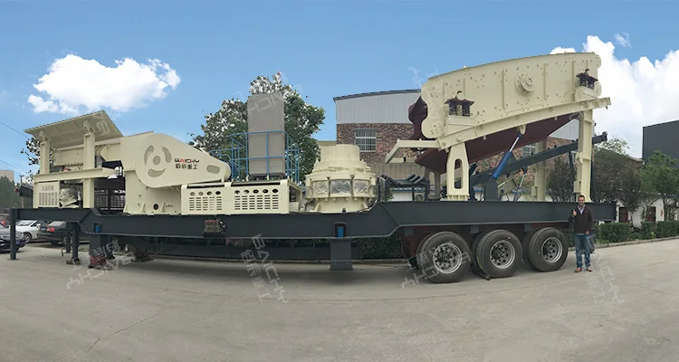 Wheel type mobile gold ore crusher machine price, mobile hydraulic stone cone crusher plant, construction waste crushing station