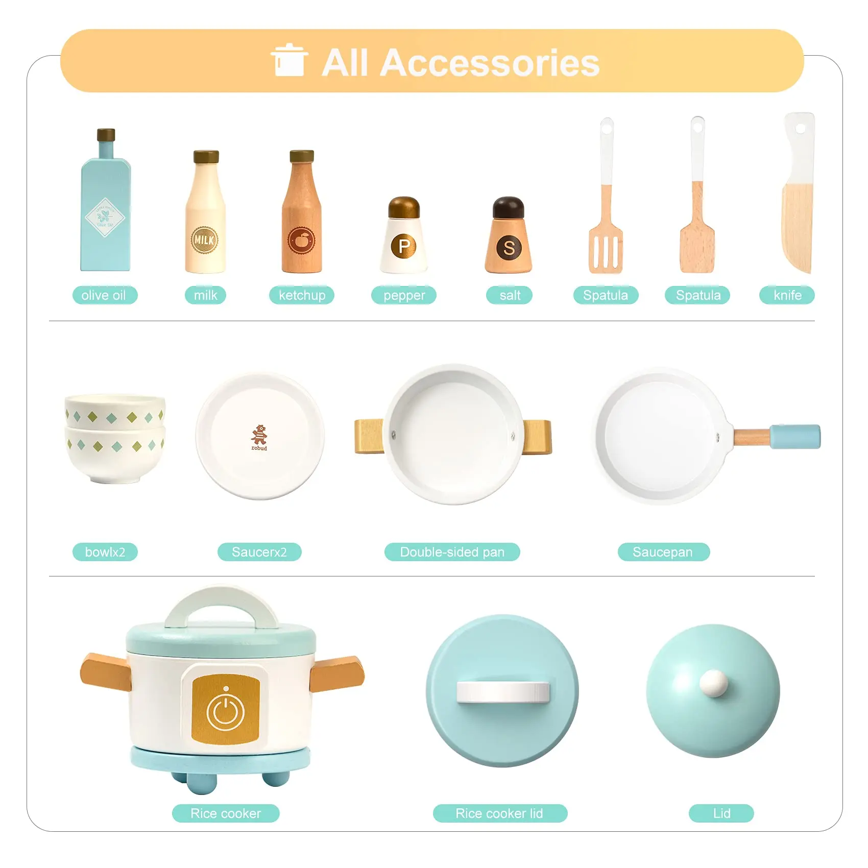 Age 3+ Boys Toy Kitchen Gift Wooden Play Kitchen Set Toys for Girls Kids Toddlers