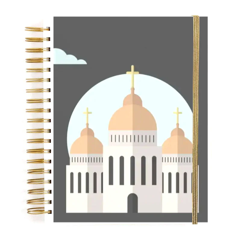 Wholesale Custom Christian A5 Verse Prayer Planner Journal Notebook Leather Cover B5 Cover CMYK Printed Spiral Binding Paper