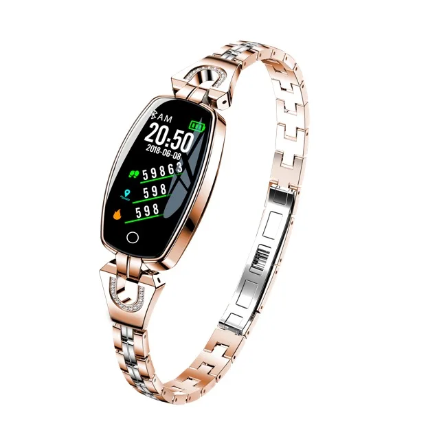 
2020 top women pedometer smart watch ladies android bracelet heart rate monitor h8 smartwatch BT 